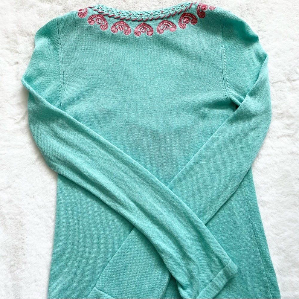 LILLY PULITZER EMBROIDERED LONG SLEEVE TOP Size XS PREPPY PRETTY FEMININE - Picture 3 of 10